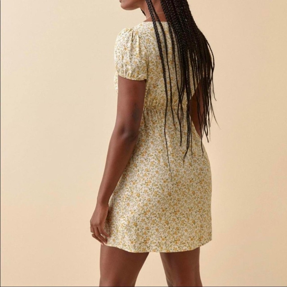 Reformation Zello Dress Lima Floral XS Puff Sleeve Mini Cottagecore Summer - Picture 3 of 12